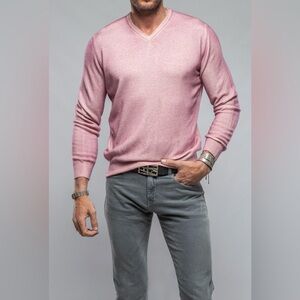 Della Ciana Men’s Wool Cashmere Blend Sweater Purple Size 44